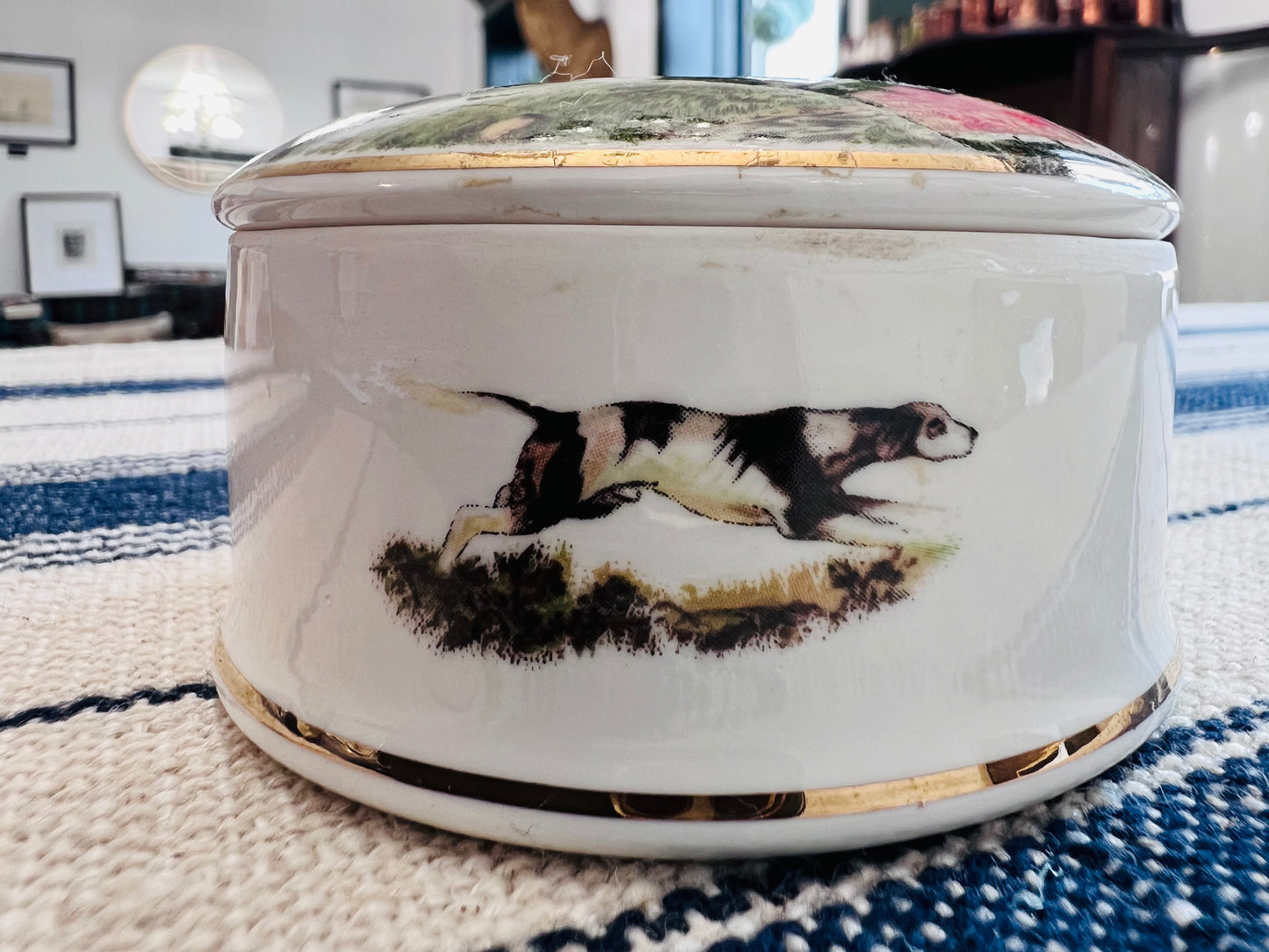 Equestrian Scene Fine Bone China Trinket Dish Made in Britain