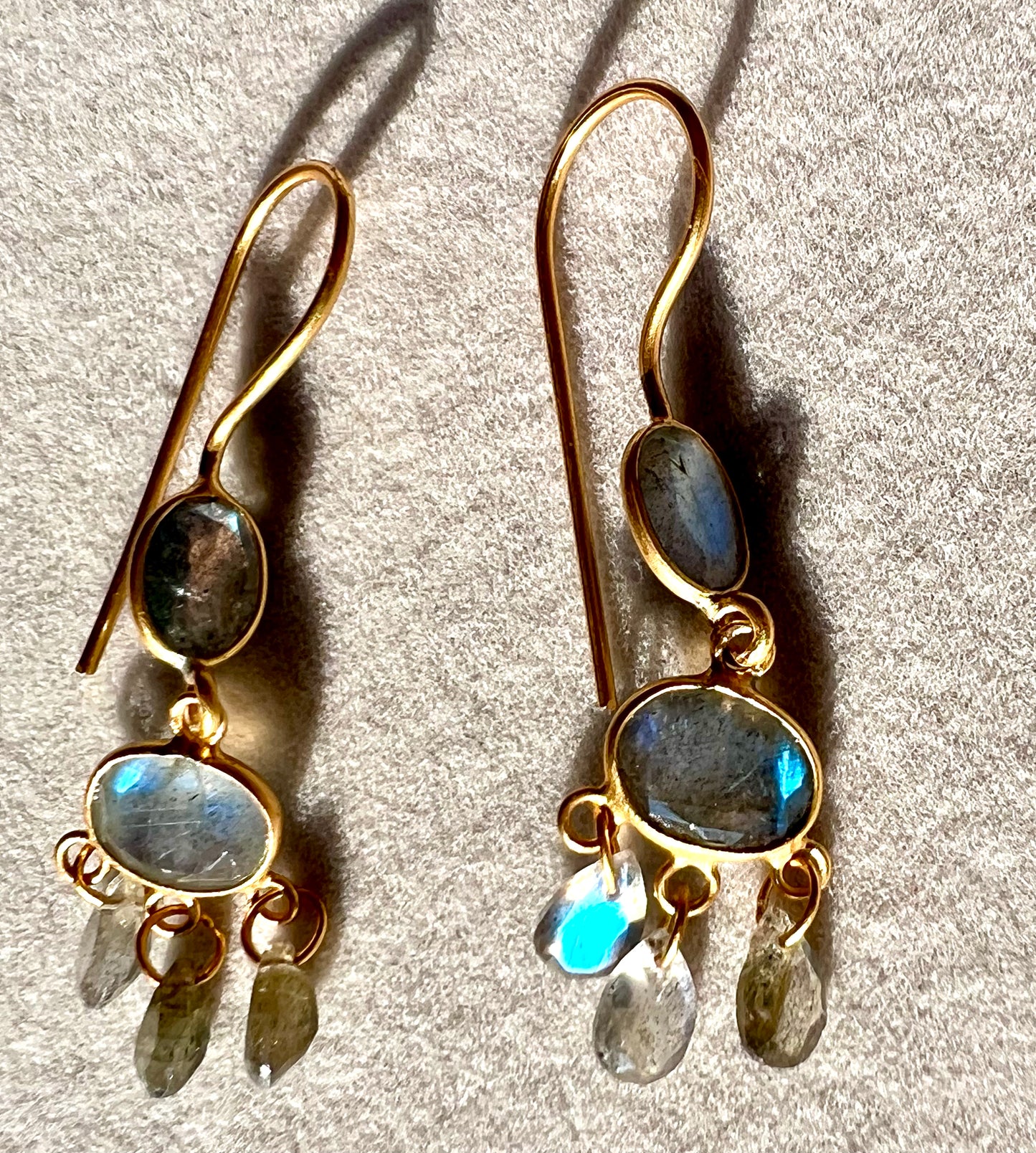 Labradorite Chandelier Earrings
