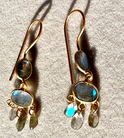 Labradorite Chandelier Earrings