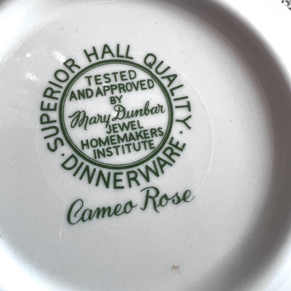 Vintage Hall “Cameo Rose” Fruit & Dessert Bowl -  USA