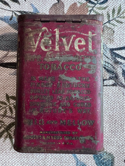 Antique Tobacco Tin - Velvet Pipe and Cigarette Tobacco 2