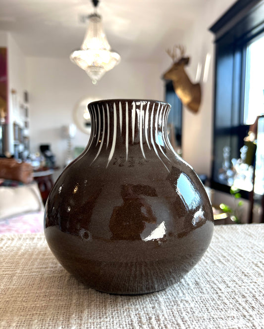 Le Chocolat Brown Vase - Handmade by Ceramic Artist Natalie Zelman