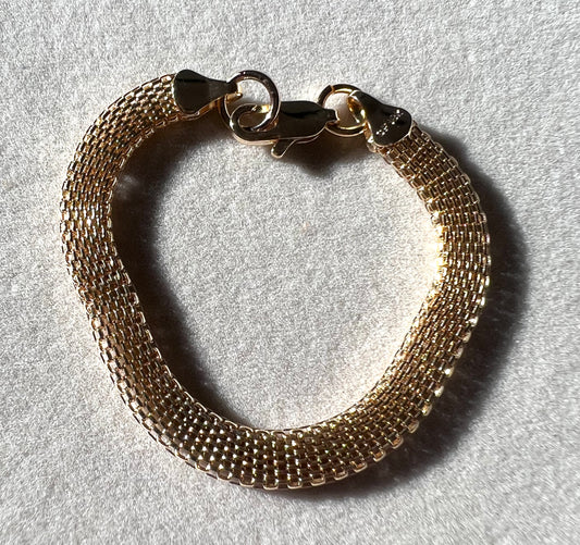 18kt Gold Fill Mesh Chain Bracelet