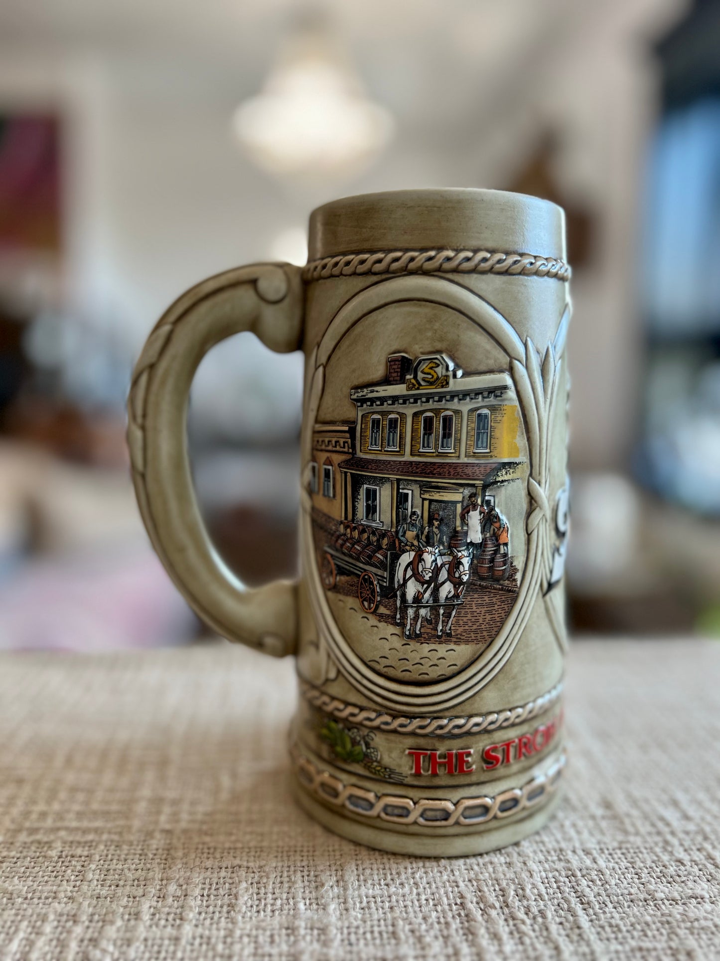 Vintage Stroh's Beer Stein