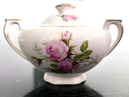 Cannonsburg Pink Rose China with 22KT Gold Trim – 92-Piece Heirloom Set