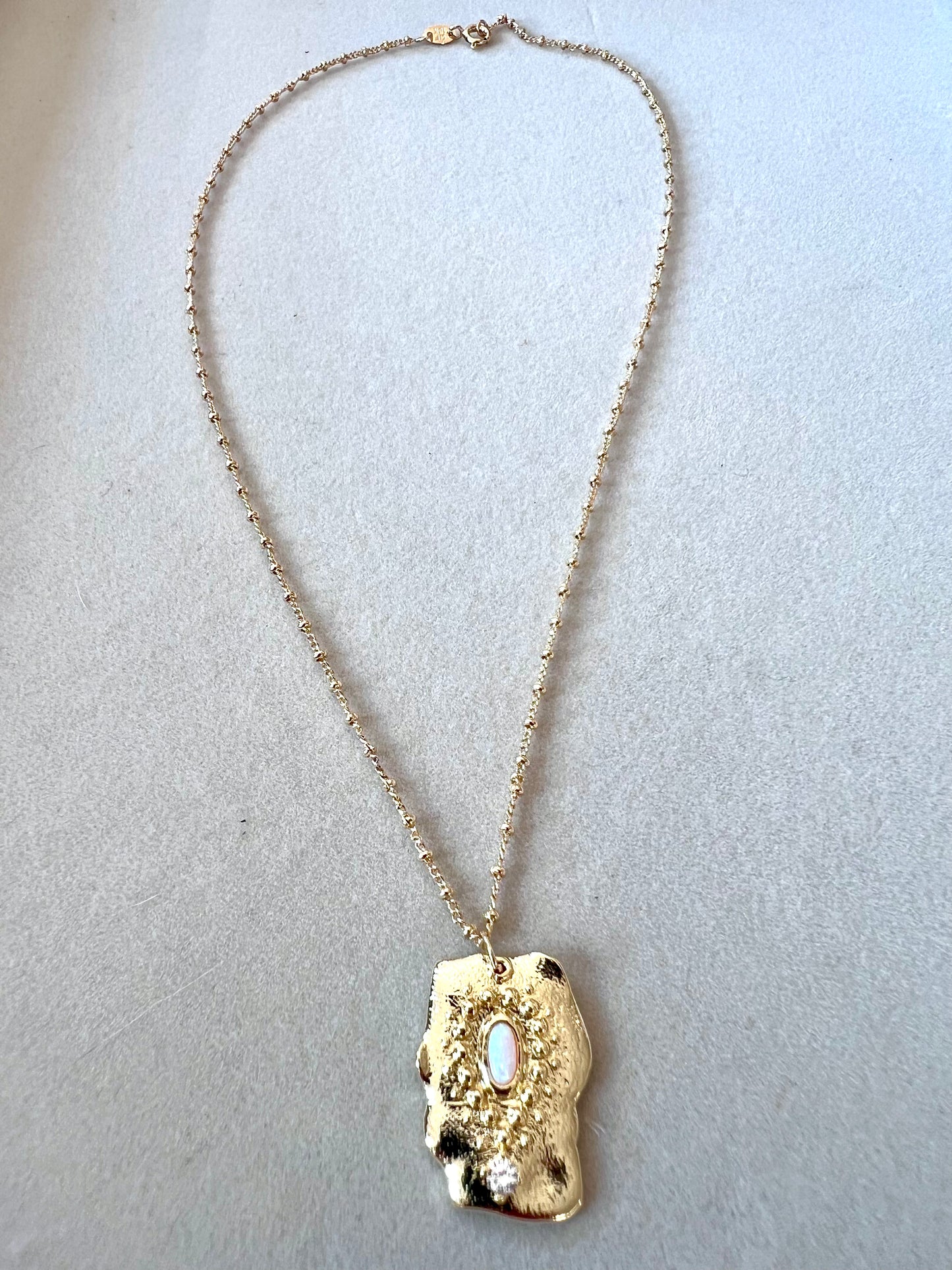 Aurora Lab Opal Necklace in 18K Gold Fill