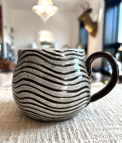 Zebra Mug - Handmade by Ceramic Artist Natalie Zelman