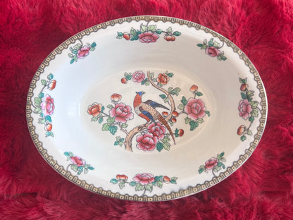 Vintage Whieldon Ware Pheasant Bowl Winkle & Co., England Circa Late 19th - Early 20th Century