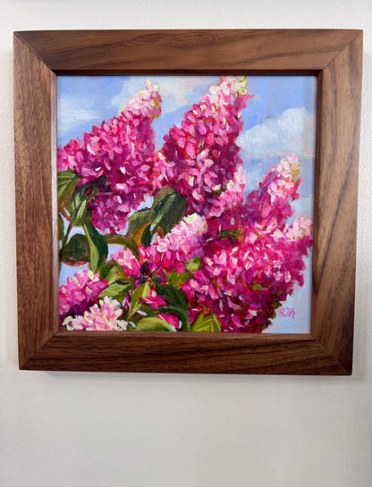 Autumn Pink Hydrangeas - Original Painting by Susan Anderson