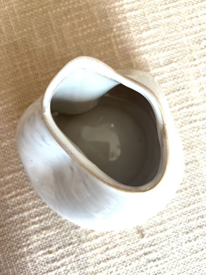 Perfectly Imperfect Ceramic White Vase