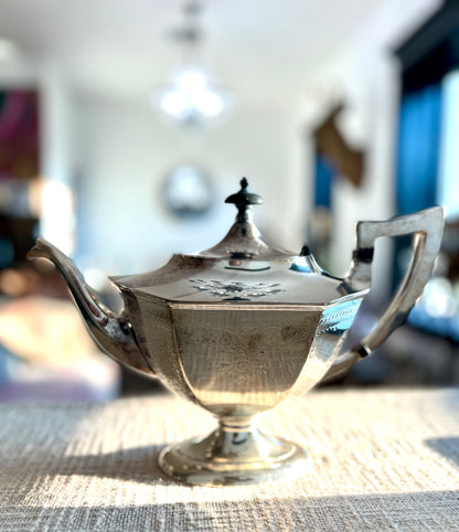 Antique Silverplate Teapot circa 1920-30's