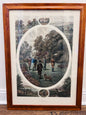 Vintage "Shooting" Wood-Framed Print by British Artist William Henry Tuck