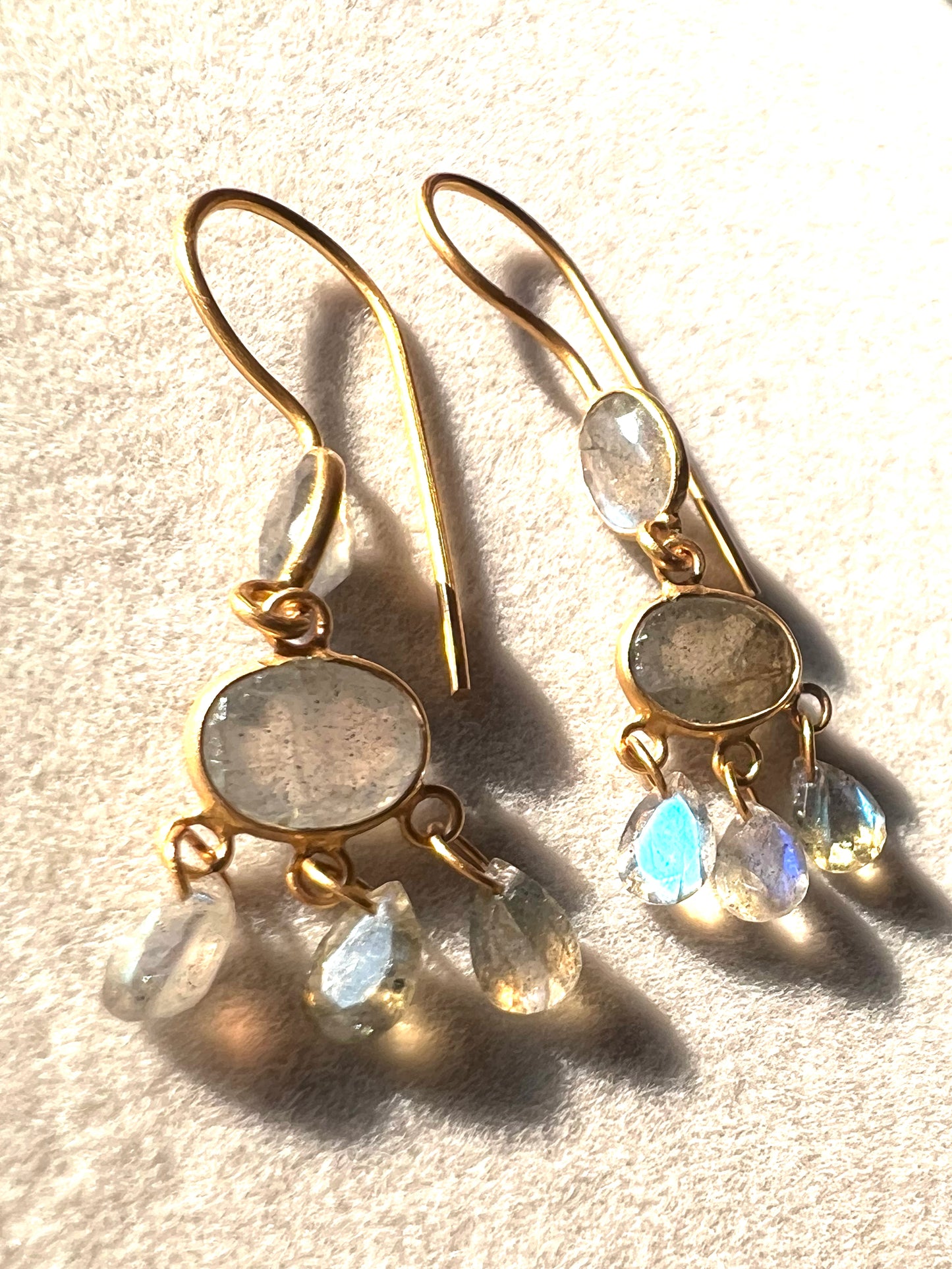 Labradorite Chandelier Earrings