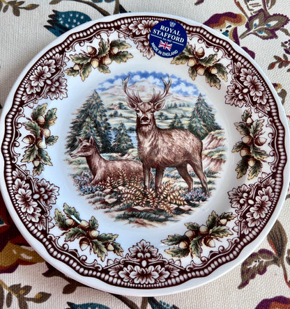 Royal Stafford Stag Deer Salad Plate - Made in England