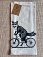 Fox on a Bike 100% GOTS Organic Cotton Tea Towel