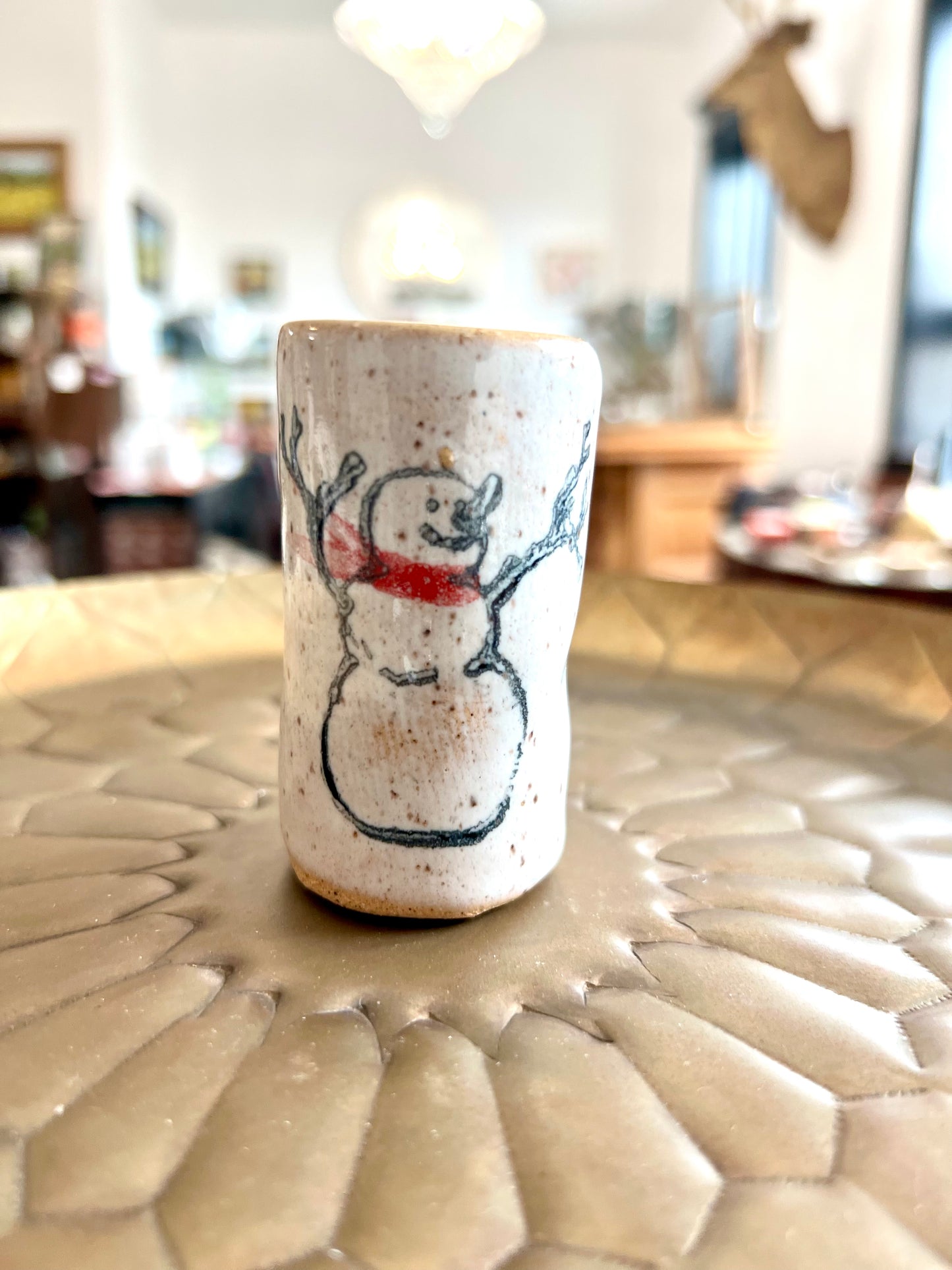 Snowman Handmade Tiny Tumbler