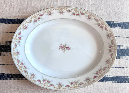 Antique Tressemann & Vogt Limoges France Large Oval Platter, Circa 1892–1907