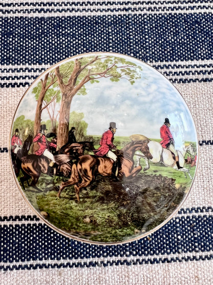 Equestrian Scene Fine Bone China Trinket Dish Made in Britain