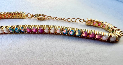 Lab Opal Ombre Tennis Bracelet