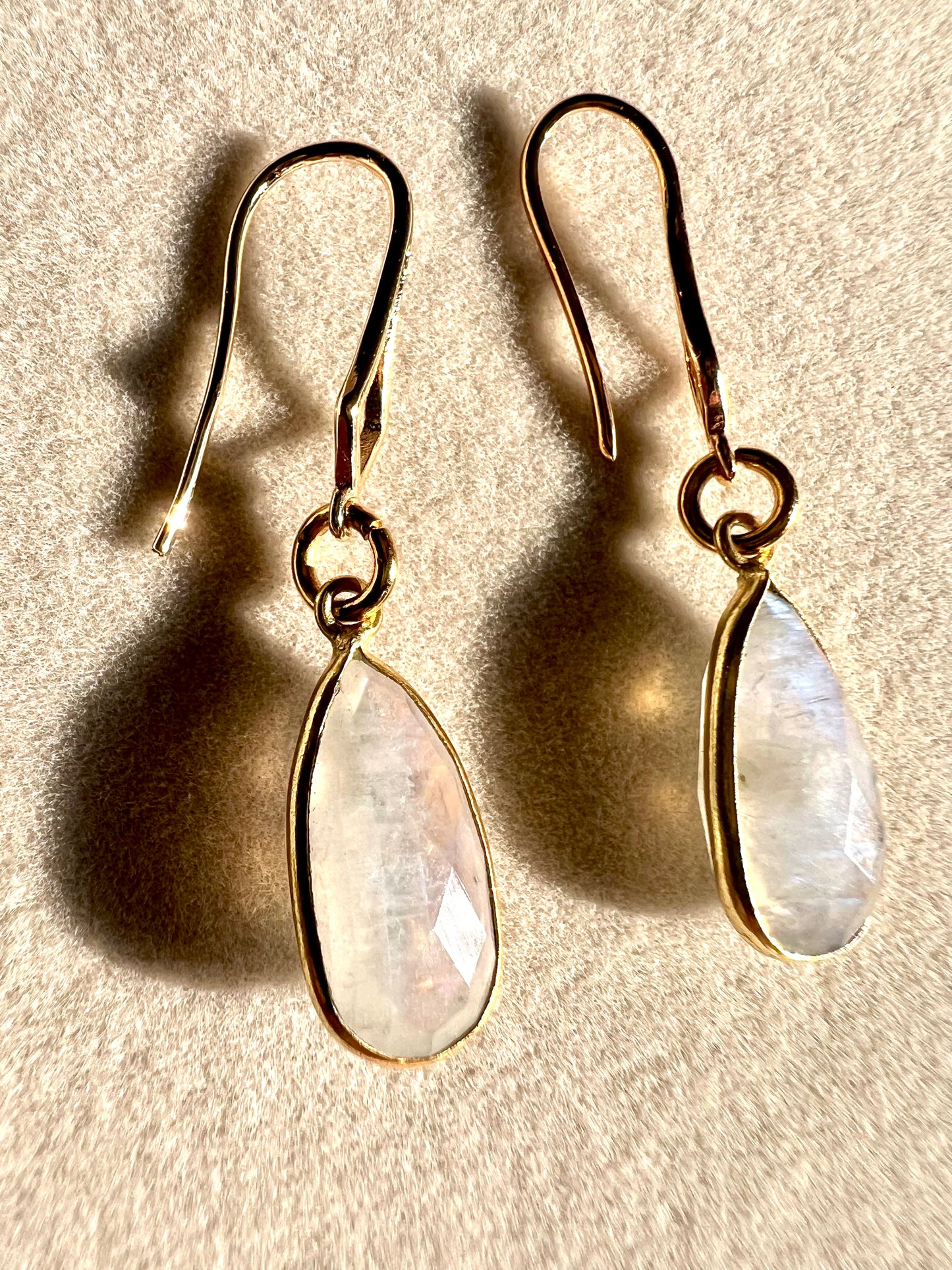 Moonstone Tear Drop Earrings