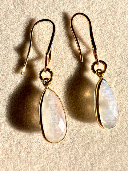 Moonstone Tear Drop Earrings