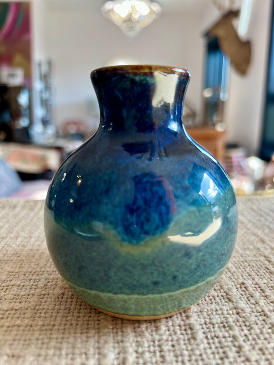 Blue Ombre Vase- Handmade by Ceramic Artist Natalie Zelman