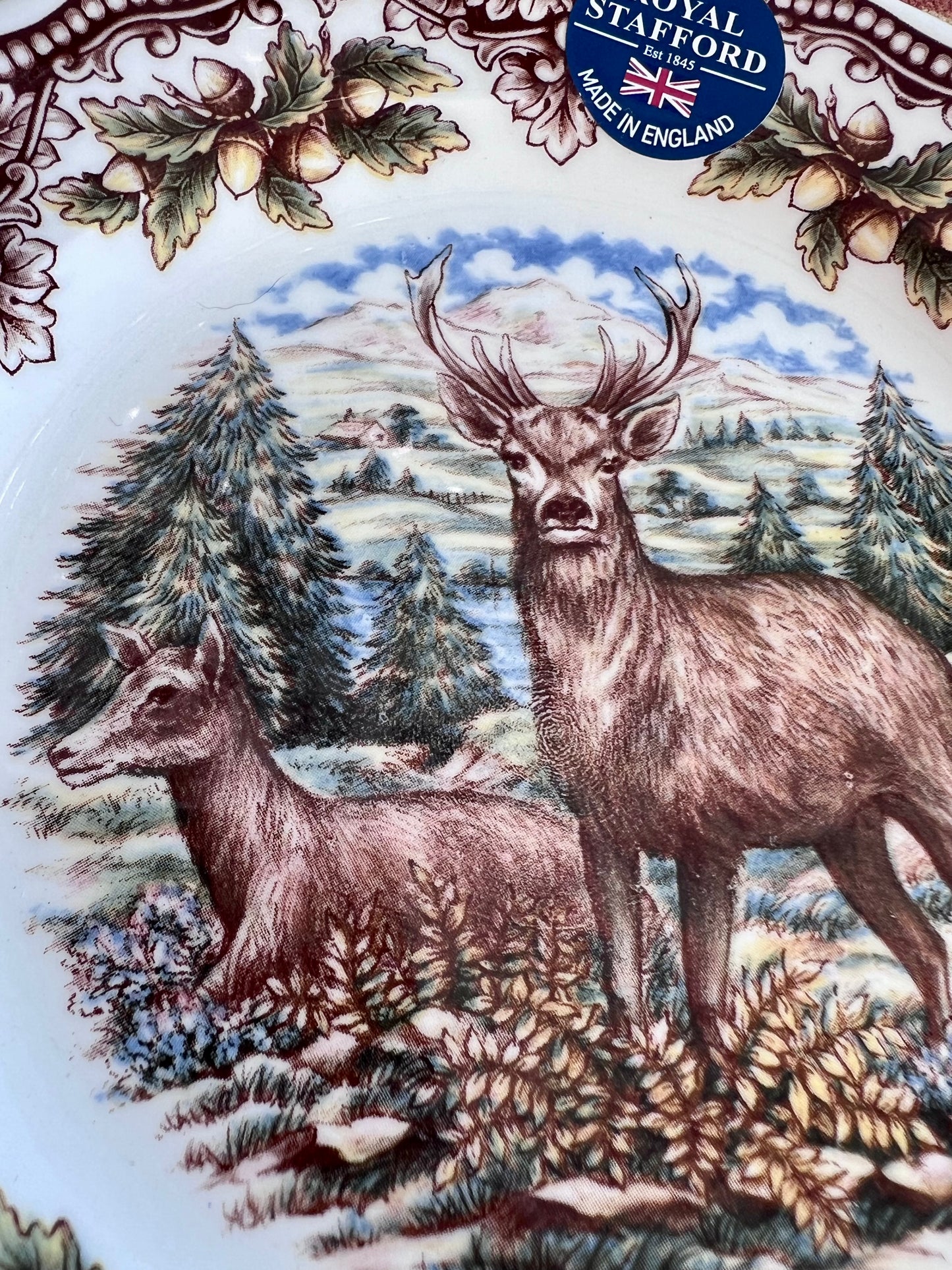 Royal Stafford Stag Deer Salad Plate - Made in England