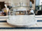 Marble & Glass Cloche Serving Platter