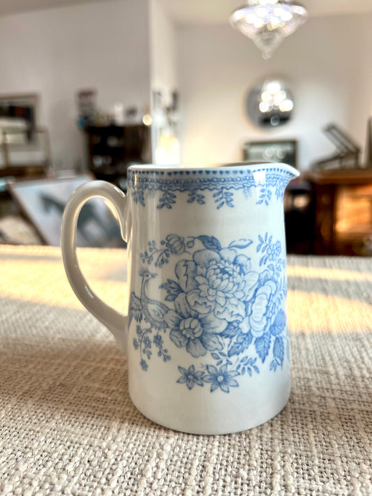 Blue Asiatic Pheasants Small Tankard Jug - Made in England
