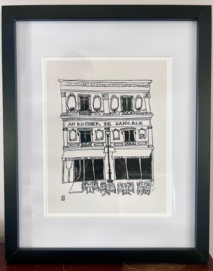 Au Rocher De Cancale Paris Restaurant Framed Print by Pascale Berkowitz