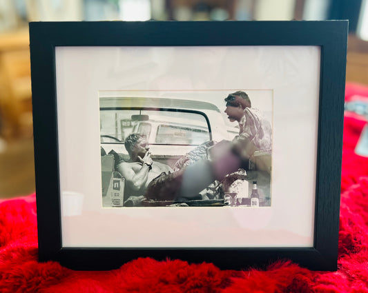 Steve McQueen Smoke Break Framed Black & White 1963 Photograph