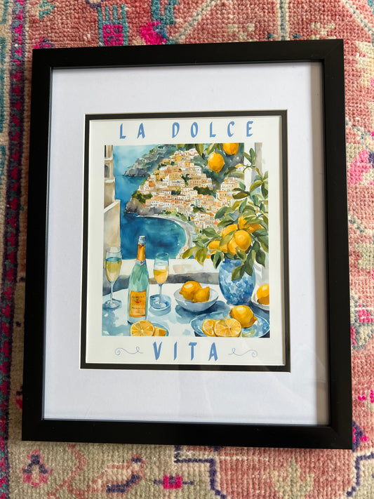 La Dolce Vita' Framed Print - London Artist Thea