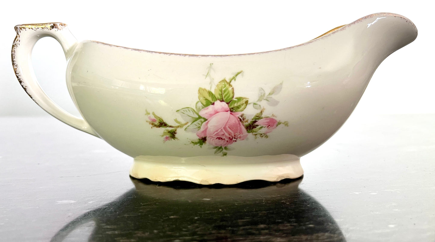 Cannonsburg Pink Rose China with 22KT Gold Trim – 92-Piece Heirloom Set