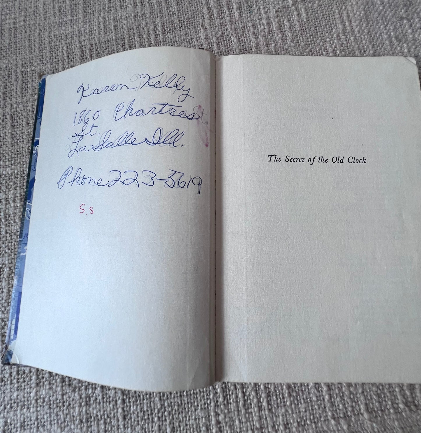 "The Secret of the Old Clock" - Vintage 1959 Nancy Drew Mystery #1