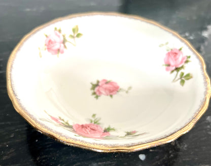 Cannonsburg Pink Rose China with 22KT Gold Trim – 92-Piece Heirloom Set