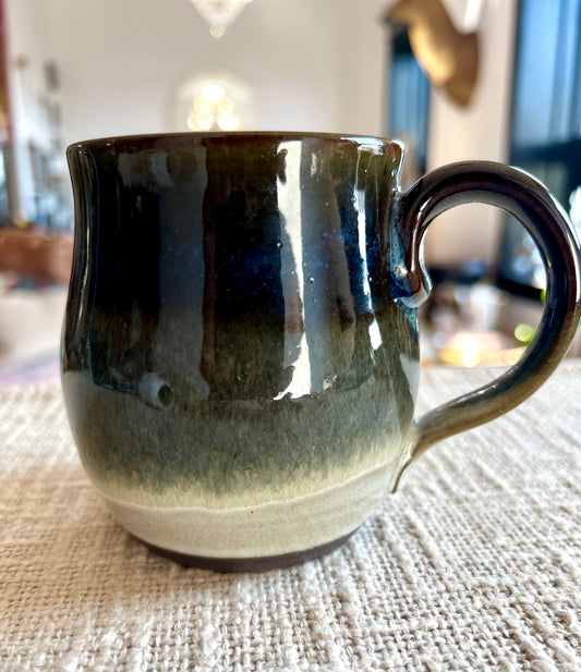 Gray & Brown Mug - Handmade by Ceramic Artist Natalie Zelman