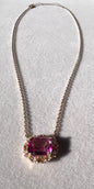 The Pink Topaz, Citrine & White Topaz Necklace in 14kt Gold Vermeil