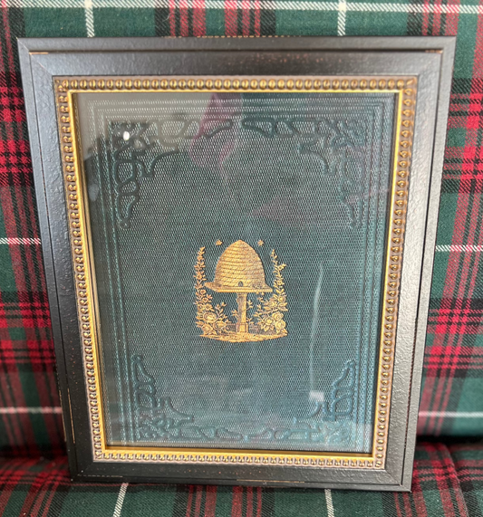 Dark Green Bee Keeping Book Cover Framed Print I - Vintage Reproduction