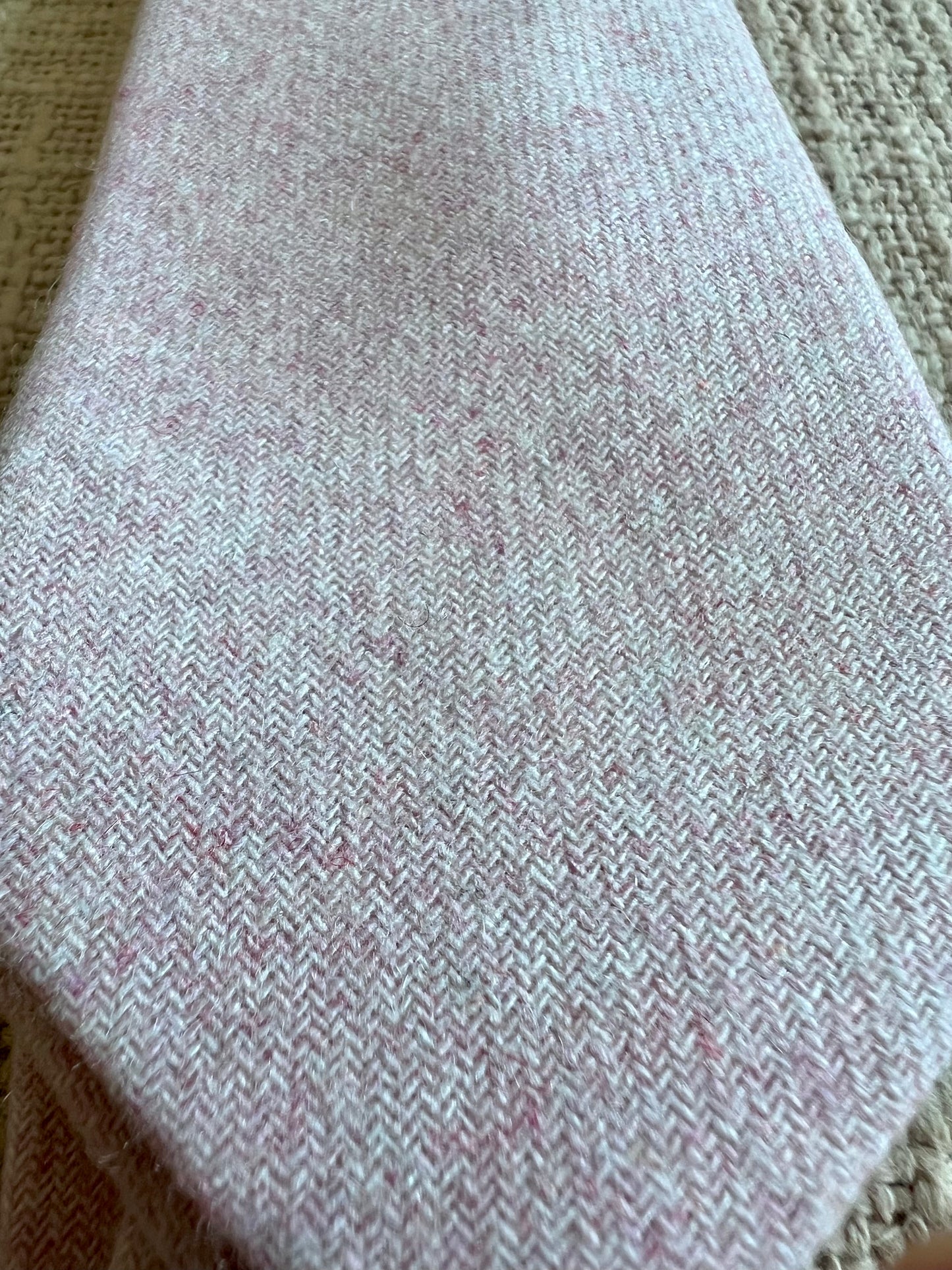 Pink 50% Wool/ 50% Viscose Handmade Necktie