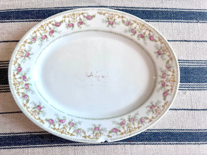 Antique Tressemann & Vogt Limoges France Small Oval Platter, Circa 1892–1907