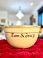 Vintage Tom & Jerry 13" Gold Punch Bowl