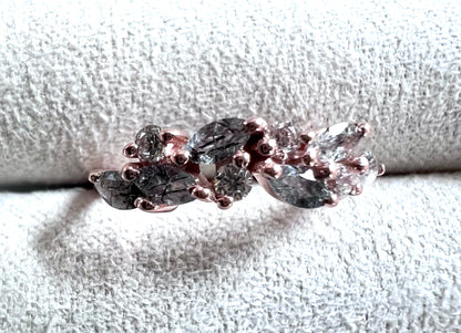 Rutilated Quartz & 14kt Rose Gold Vermeil Ring - Size 7