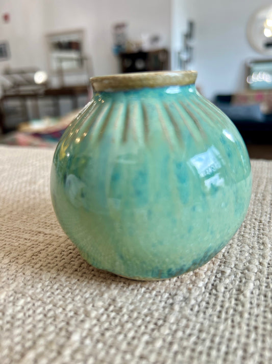 Little Blue Bud Vase - Handmade by Potter Natalie Zelman