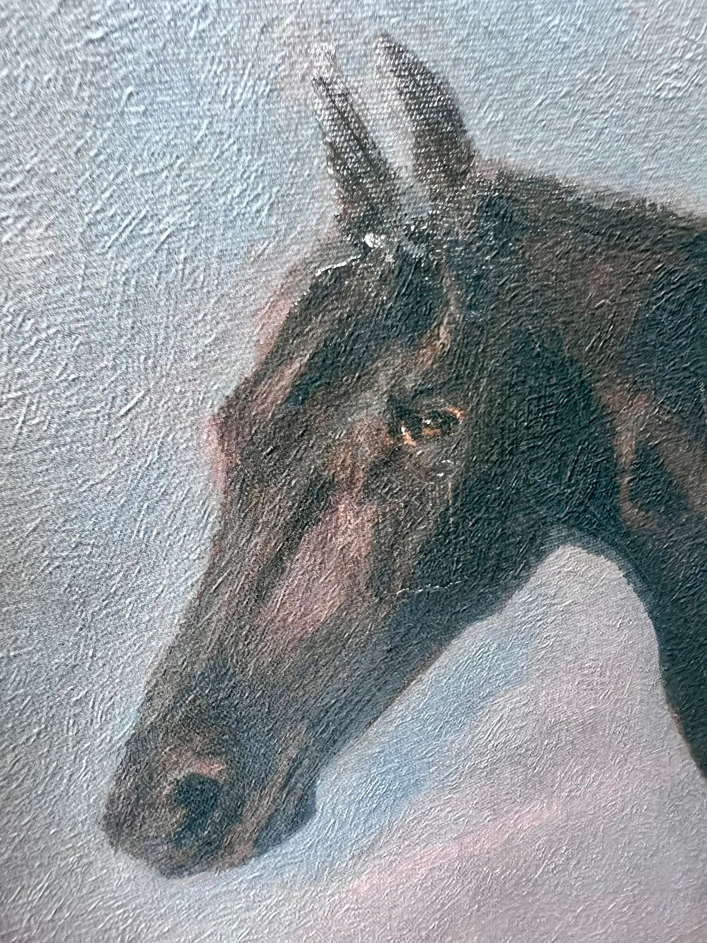 "Golding Constable's Black Riding Horse" - John Constable Framed Oil Reproduction