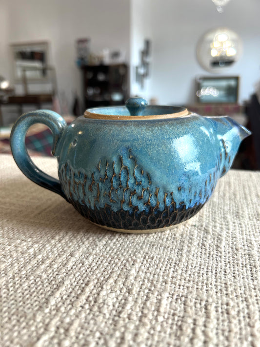 Sky Blue Teapot- Handmade by Potter Natalie Zelman