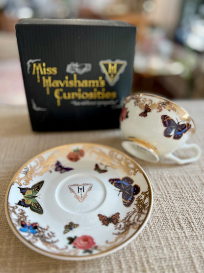 "Stop Talking" Butterfly Teacup & Saucer