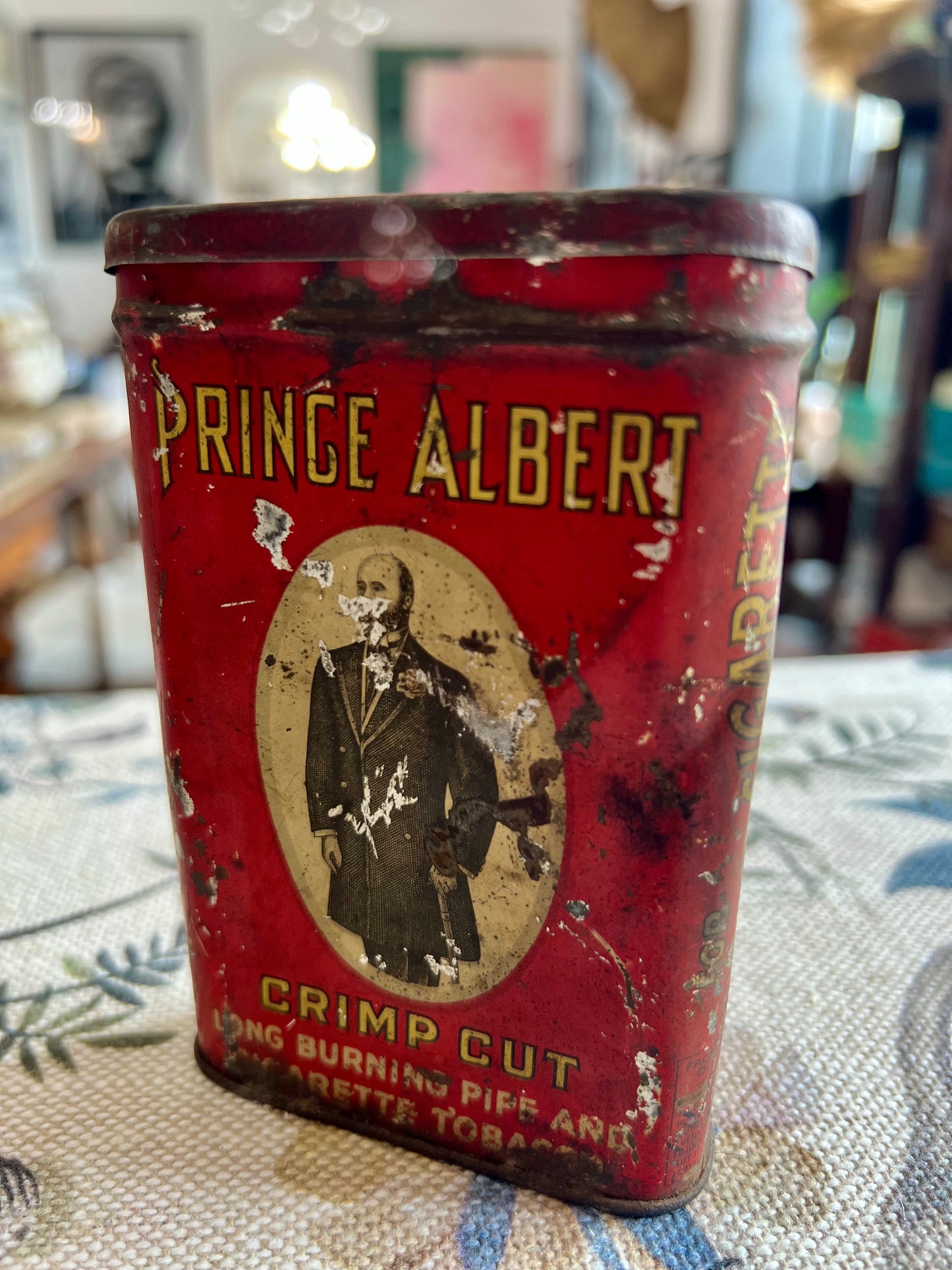 Antique Tobacco Tin - Prince Albert Crimp Cut Pipe and Cigarette Tobacco