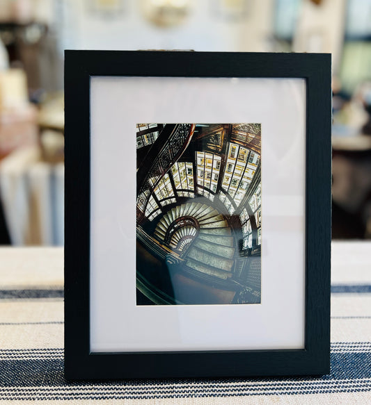 The Oriel Staircase at The Rookery Chicago Framed Portrait Photo