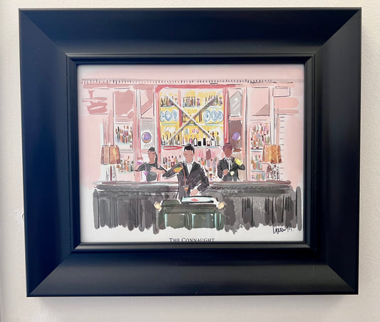 Martini O’Clock at the Connaught Framed Art Print by Rebecca Meixner