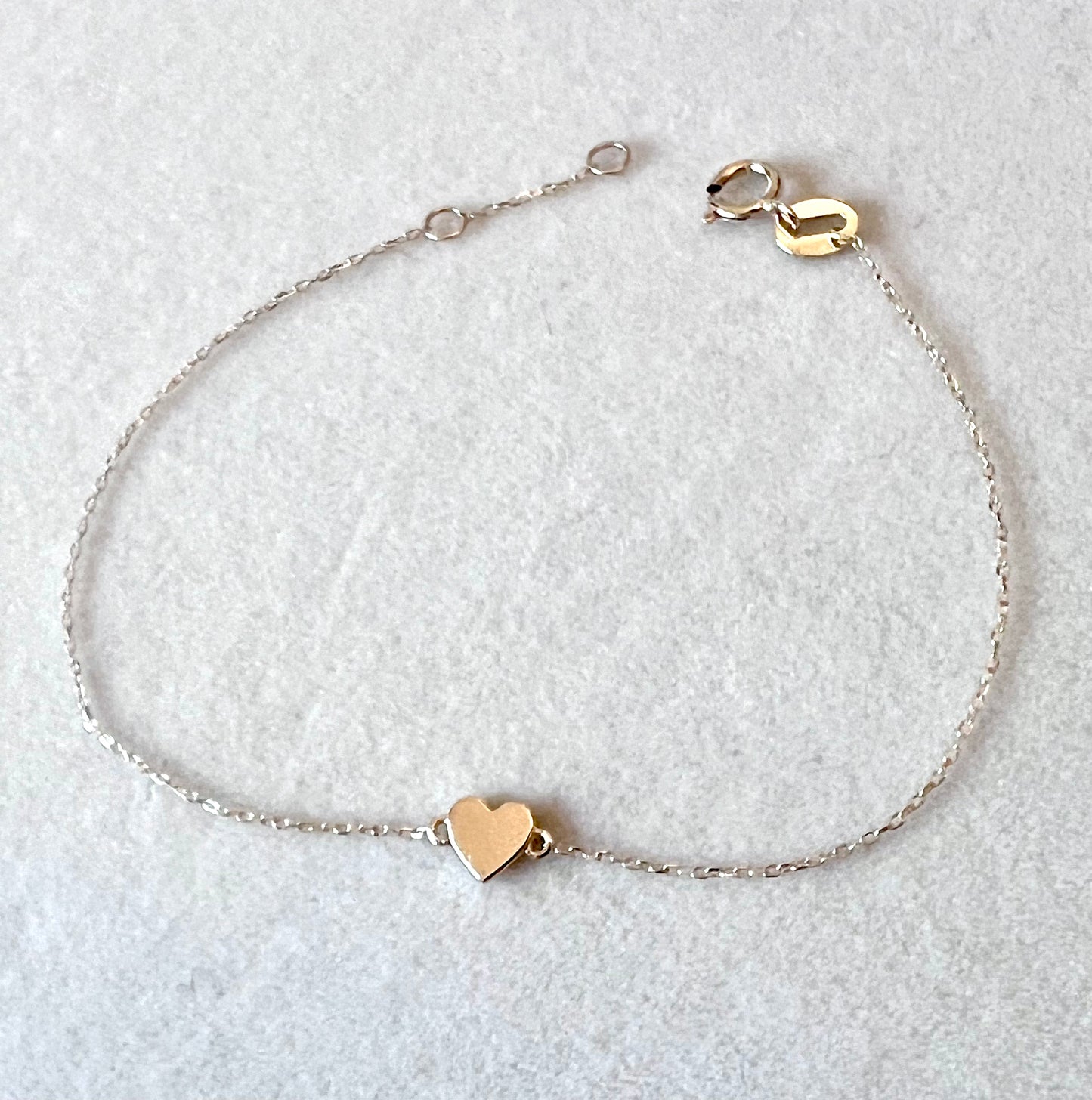 Solid 10kt Gold Heart Bracelet